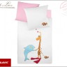 Комплект для девочки "Дельфин с жирафом в ластах"
