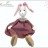 Заяц девочка в платье с воротничком - Заяц игрушка коллекционная ручной работы