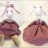 Заяц девочка в платье с воротничком - Заяц игрушка коллекционная ручной работы