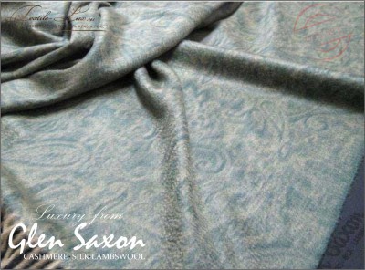 Кашемировый плед Luxury Paisley Grey 100% шерсть кашмирских коз Luxury collection