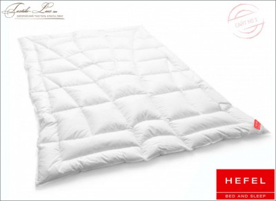 Пуховое одеяло Hefel-Tencel®  Наполнитель: европейский утиный пух 1 класса, одеяло летнее, всесезонное и зимнее