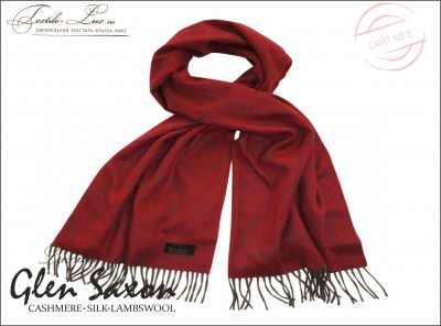 Кашемировый шарф Paisley 036 regal red 100% шерсть кашмирских коз
