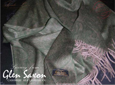 Кашемировый плед Luxury Paisley Olive 100% шерсть кашмирских коз Luxury collection