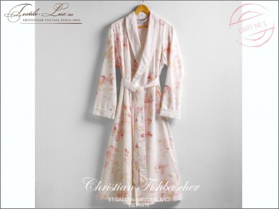 Халат женский Sakura Женский сатиновый халат на махровой подкладке